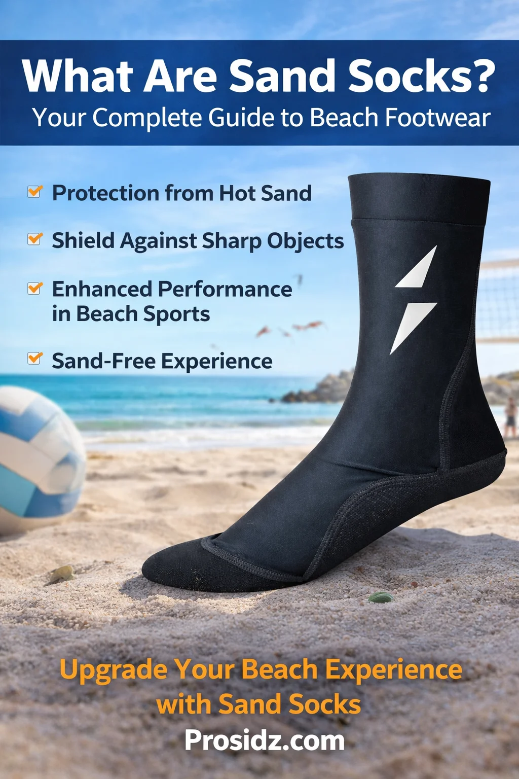 Sand socks for beach sports protecting feet from hot sand and sharp objects