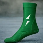 Green non-slip water socks for beach sports and aquatic activities