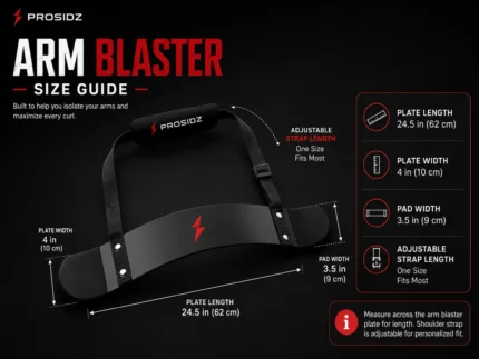 PROSIDZ bodybuilding arm blaster for bicep isolation and strength training