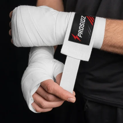 PROSIDZ boxing hand wraps 180 inch in black and white for MMA and kickboxing training