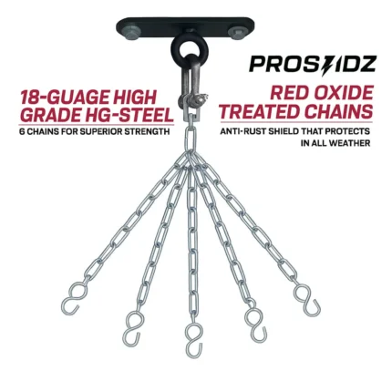 Heavy duty punching bag accessories set with wall bracket chain and shackle