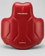 PROSIDZ chest protector size guide showing 62 cm height 58 cm width and 14 cm thickness