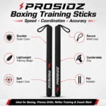 PROSIDZ black boxing training sticks for speed reflex and coordination drills