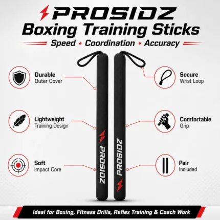 PROSIDZ black boxing training sticks for speed reflex and coordination drills