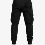 PROSIDZ cargo jogger sweatpants product specs showing waistband, drawcord, cargo pockets and ribbed cuffs