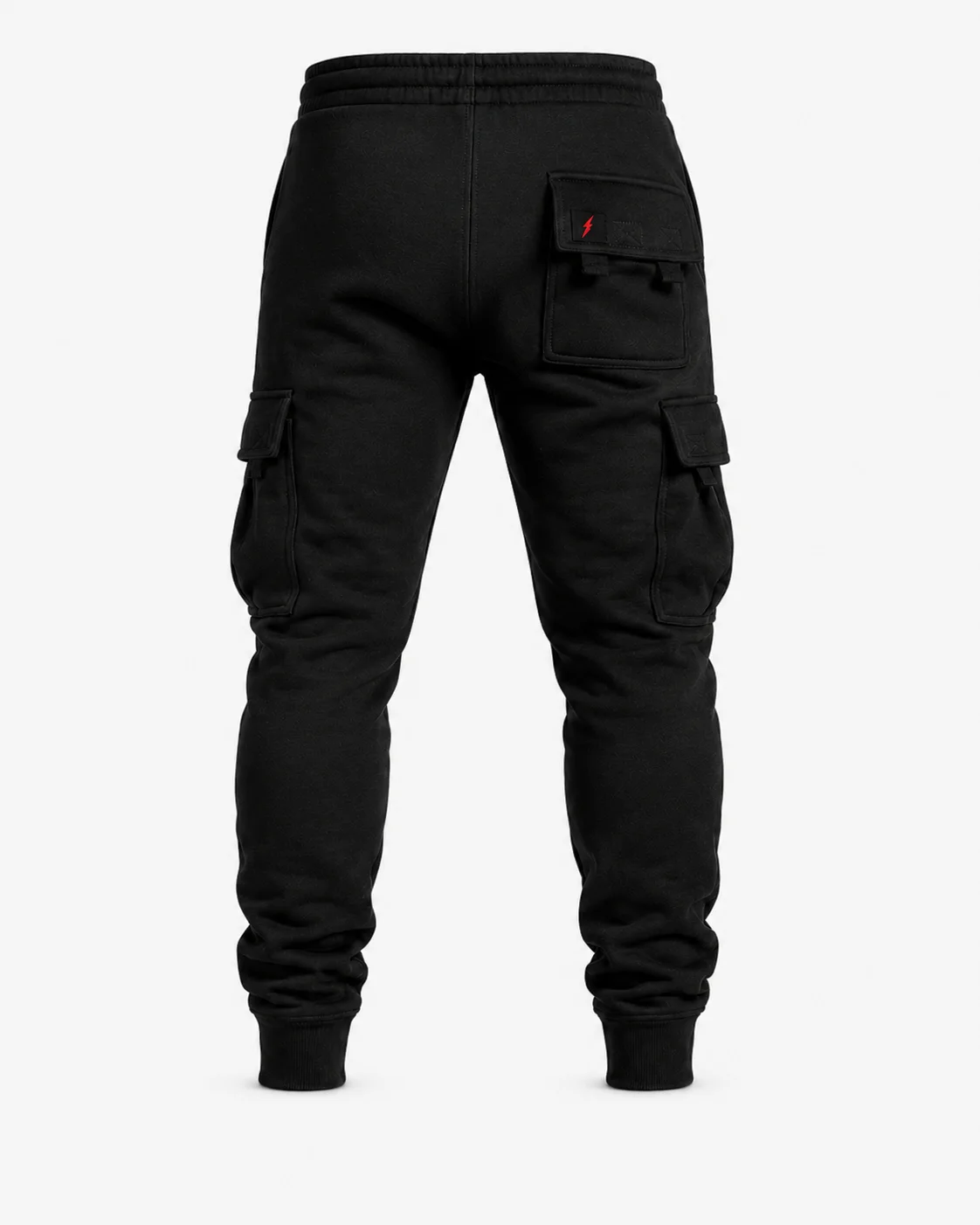 PROSIDZ Cargo Jogger Sweatpants Size Guide PROSIDZ cargo jogger sweatpants product specs showing waistband, drawcord, cargo pockets and ribbed cuffs
