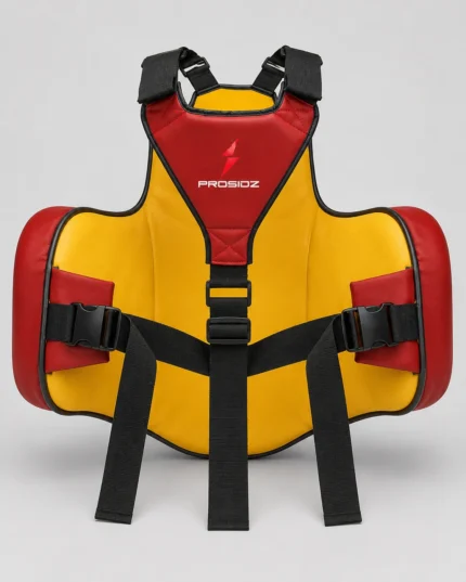 PROSIDZ boxing chest protector front and back view for MMA kickboxing and martial arts