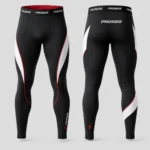 PROSIDZ compression leggings size guide with waist, hip and length measurements for S, M, L, XL and XXL