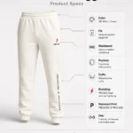 PROSIDZ Pressure Is Privilege performance joggers front view with elastic waistband, side pockets, and ribbed cuffs