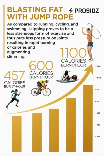 PROSIDZ jump rope for cardio fitness, calorie burning, boxing, and MMA conditioning