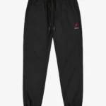 PROSIDZ men’s black performance jogger pants with elastic waistband and adjustable drawcord front view