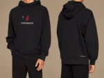 PROSIDZ black oversized hoodie back view with minimal lower-back logo branding