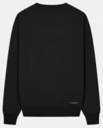 PROSIDZ black oversized sweatshirt back view with minimal lower logo branding
