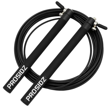 PROSIDZ speed jump rope with foam covered aluminum handles for cardio and gym training