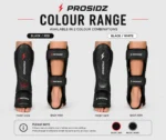 PROSIDZ Shin Instep Guards colour range black red and black white