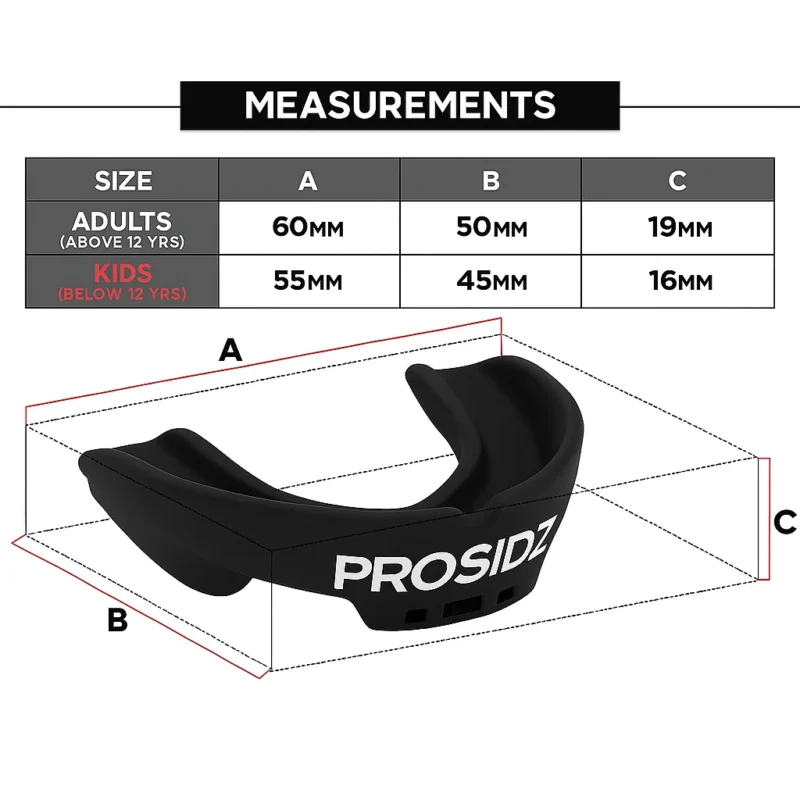 PROSIDZ mouth guard for boxing, MMA, kickboxing, Muay Thai, and martial arts training