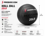 extured synthetic leather wall ball designed for control, durability and intense workouts.