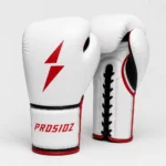 PROSIDZ White Red Boxing Gloves Side Angle