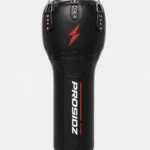 A premium black PROSIDZ boxing MMA training punching bag featuring red stitching, reinforced hanging chains, and professional branding for gym and home training.