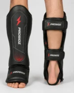 PROSIDZ Shin Instep Guards back view with adjustable Velcro straps