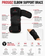 PROSIDZ elbow support brace with adjustable straps for sports and gym