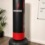 Athlete training with PROSIDZ freestanding boxing punching bag