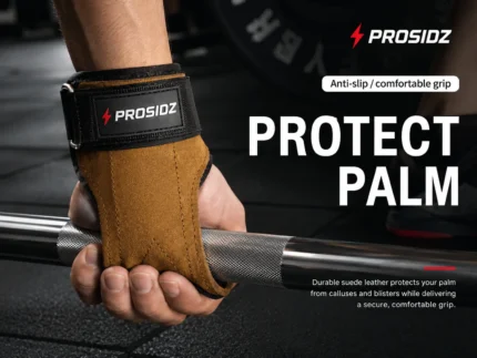 PROSIDZ leather gym lifting grip for weightlifting powerlifting and CrossFit training