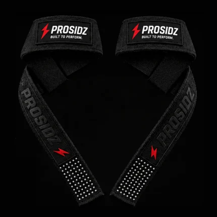 Pair of PROSIDZ workout straps for deadlifts rows shrugs and pull ups