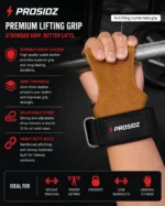 PROSIDZ 4mm thick suede lifting grip for palm protection during heavy workouts