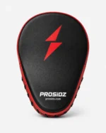 Close-up detail of PROSIDZ punching pad showing durable textured finish, stitching and premium black-red styling.
