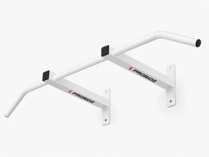 White wall mounted pull up bar for home gym and strength training