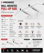 Product specifications showing material, mounting type, grip style, and training use.