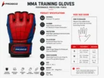 PROSIDZ youth MMA gloves with breathable palm and padded knuckles