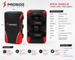 PROSIDZ kick shield back view with handle and adjustable velcro straps