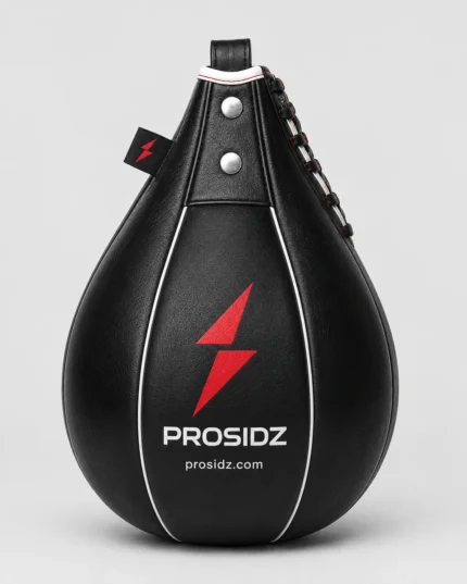 Prosidz black boxing speed bag with red logo for reflex and accuracy training
