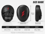 Side profile of Prosidz black focus pad showing thickness and edge stitching
