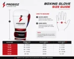 Prosidz boxing glove size guide for 8 oz 10 oz 12 oz 14 oz and 16 oz gloves