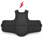 black boxing chest guard with custom logo placement area for OEM branding