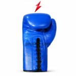 One Blue Boxing Gloves palm view showing black laces, blue panels and PSI logo by Prosidz Industries