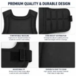 boxing chest guard black adjustable side straps with secure fastening system