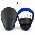 Boxing punch mitts in black, royal blue and white showing front and reverse views by PSI Prosidz Industries