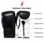 PSI Prosidz Industries Bulk Boxing Gloves Supplier close-up of white laces and reinforced stitching