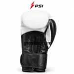 Cowhide Boxing Gloves palm view with black stitched panel, attached thumb, PSI and Prosidz Industries branding
