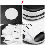 Custom boxing focus mitts with a black striking face, white target, PSI logo, and Prosidz Industries branding