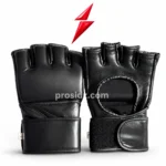 MMA Gloves Men black padded front view by PSI Prosidz Industries