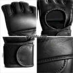 MMA Gloves Men black padded knuckle detail PSI Prosidz Industries