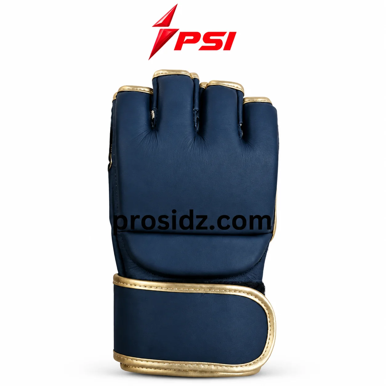 open-finger-mma-gloves-gold-stitching-psi Open Finger MMA Gloves Prosidz industries MMA training gloves with open finger design and palm protection