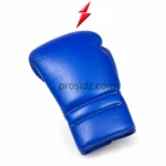 Pearl Leather Boxing Gloves with royal blue textured panels, white double stitching, PSI and Prosidz Industries branding