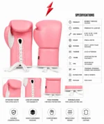 Pink Boxing Gloves with smooth padded knuckle design by PSI Prosidz Industries