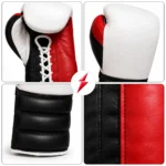 PSI Professional Boxing Gloves in red white and black lace-up design by Prosidz Industries